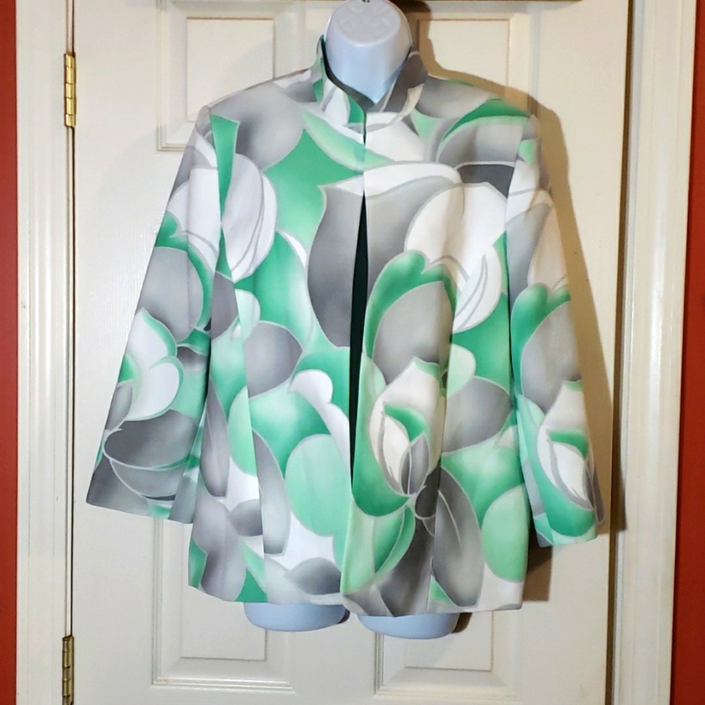 Alfred Dunner Abstract Design Open Blazer - image 1